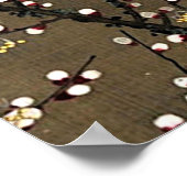 Neutral Tone Full Moon Cherry Blossom Design Art Poster (Hoek)