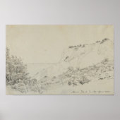 Neutral Toned Landscape Art Print Drawing (Voorkant)