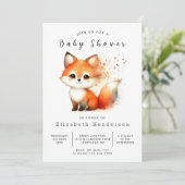 Neutral Tones Animal Fox Baby shower Kaart (Staand voorkant)
