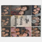 Neutral Tones Familie Fotocollage Fleece Deken (Voorkant (Horizontaal))