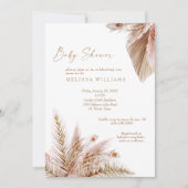 Neutral Tones Pampas-Baby shower Kaart (Voorkant)