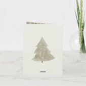 Neutral Tones Plaid Minimalistisch Gevouwen Vakant Feestdagen Kaart (Achterkant)