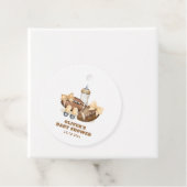 Neutral Touchdown Football Boy Baby Shower Bedankjes Labels (In situ)