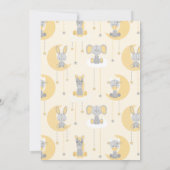 Neutral Twinkle Little Star Animals Baby shower Kaart (Achterkant)