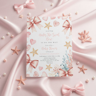 Neutral under the sea bow sweetheart baby shower kaart