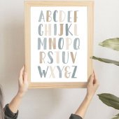 Neutral Watercolor Literacy Nursery Poster