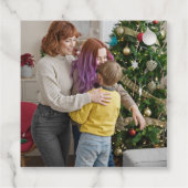 Neutral Waterverf Heart Ornament Christmas Bedankjes Labels (Achterkant)