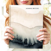 Neutral Waterverf Wash 2025 Aangepaste naam Planner