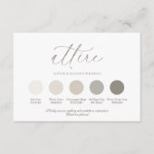 Neutral Wedding Attire Color Palette Card  Kaart (Voorkant)