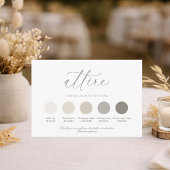 Neutral Wedding Attire Color Palette Card  Kaart