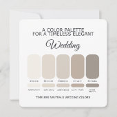 Neutral Wedding Color Palette Card Kaart (Voorkant)