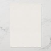 Neutral Wedding Table Number with Real Foil Folie Uitnodiging (Achterkant)