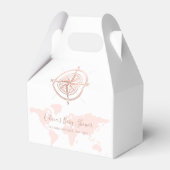 Neutral Wereldkaart Travel Adventure Baby shower Bedankdoosjes (Achterkant)