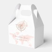 Neutral Wereldkaart Travel Adventure Baby shower Bedankdoosjes (Voorkant Zijde)