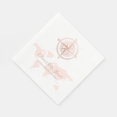 Neutral Wereldkaart Travel Adventure Baby shower Servet (Hoek)