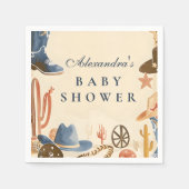Neutral Western Cowboy Baby Shower Servet (Voorkant)