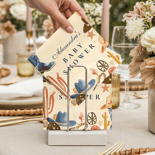 Neutral Western Cowboy Baby Shower Servet