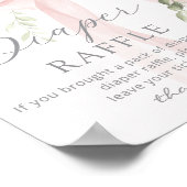 Neutral Whimsical Bow Diaper raffle Baby shower Poster (Hoek)