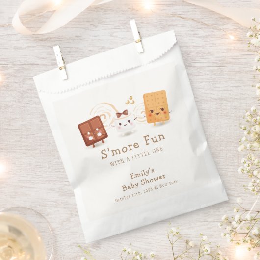 Neutral Whimsical S'more Fun Baby shower Bedankzakje (Geknipt)