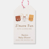 Neutral Whimsical S'more Fun Baby shower Cadeaulabel (Voorkant)