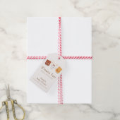 Neutral Whimsical S'more Fun Baby shower Cadeaulabel (Met Touw)