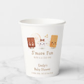 Neutral Whimsical S'more Fun Baby shower Papieren Bekers (Achterkant)