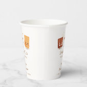 Neutral Whimsical S'more Fun Baby shower Papieren Bekers (Rechts)