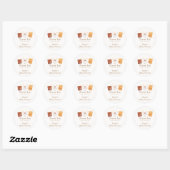 Neutral Whimsical S'more Fun Baby shower Ronde Sticker (Vel)