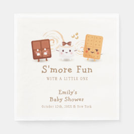 Neutral Whimsical S'more Fun Baby shower Servet