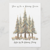 Neutral White Christmas Trees Cream Holiday Kaart (Voorkant)