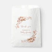 Neutral Wildflower Boho Baby shower Bedankt Bedankzakje (Voorkant)