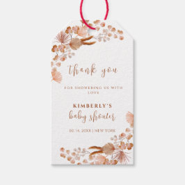 Neutral Wildflower Boho Baby shower Bedankt Cadeaulabel