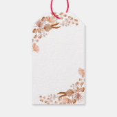 Neutral Wildflower Boho Baby shower Bedankt Cadeaulabel (Achterkant)