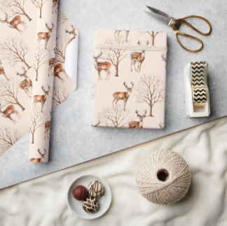 Neutral Wildlife Herten Cadeaupapier