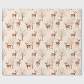  Neutral Wildlife Herten Cadeaupapier (Vlak)