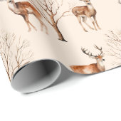  Neutral Wildlife Herten Cadeaupapier (Rol Hoek)