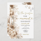 Neutral Winter Elegant Holiday Bridal Shower Kaart (Voorkant / Achterkant)
