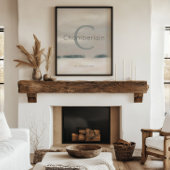 Neutral Winter Watercolor Custom Last Name Print