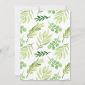 Neutral Woodland Baby shower Forest Animals Green Kaart (Achterkant)