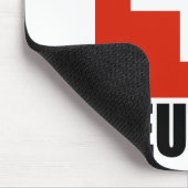 NEUTRAL (Zwitserse vlag) Mousepad Muismat (Hoek)