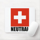 NEUTRAL (Zwitserse vlag) Mousepad Muismat (Met muis)