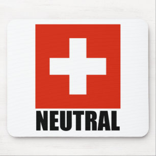 NEUTRAL (Zwitserse vlag) Mousepad Muismat