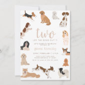Neutrale 2e verjaardag twee laat de honden uit te kaart (Voorkant)