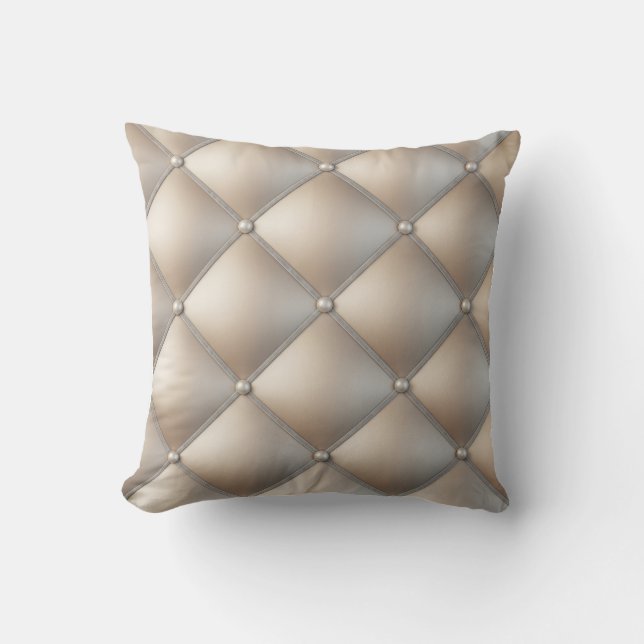 Neutrale 3D-diamantworp kussen: AccessorizedParel Kussen (Voorkant)