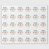 Neutrale aangepaste naam Baby shower baby Cadeaupapier (Vlak)