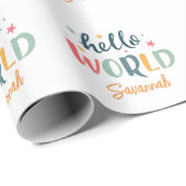 Neutrale aangepaste naam Baby shower baby Cadeaupapier (Rol Hoek)