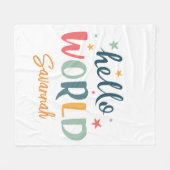 Neutrale aangepaste naam Baby shower baby Fleece Deken (Voorkant (Horizontaal))