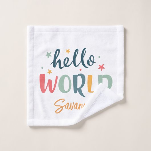 Neutrale aangepaste naam Baby shower baby Washandje (Wasdoekje)