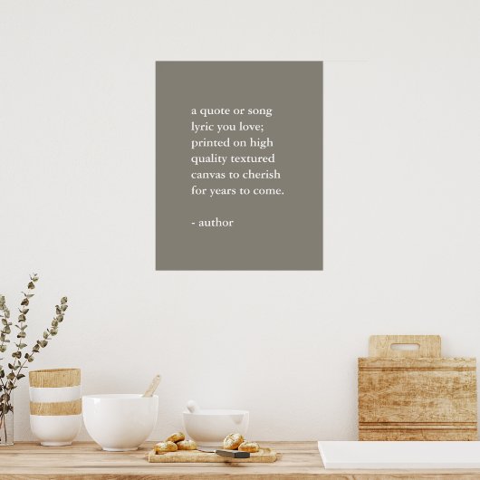 Neutrale aangepaste prijsopgave afdrukken poster (Keuken)