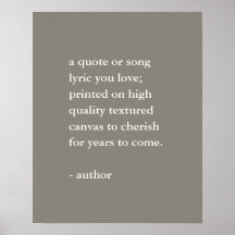 Neutrale Aangepaste Quote Print